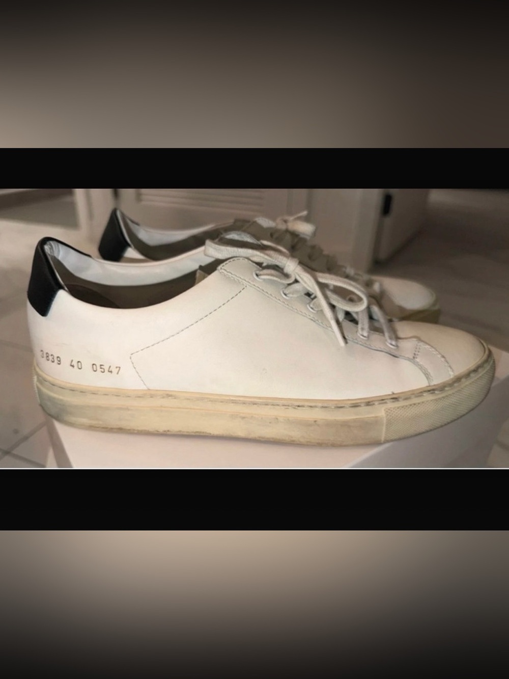 Common Projects White Leather Low-Top Sneakers